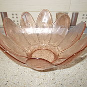 Винтаж handmade. Livemaster - original item Plates vintage: Caramel glass vase. Handmade.
