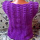 Openwork warm vest'Milan' (large viscous crochet). Vests. hand knitting from Galina Akhmedova. My Livemaster. Фото №4