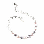 Украшения handmade. Livemaster - original item Pearls necklace, leather necklace,swarovski necklace. Handmade.
