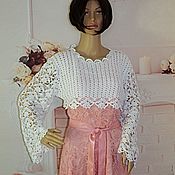 Одежда handmade. Livemaster - original item Crochet bolero,knitted,openwork,size 48-52.. Handmade.