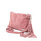 Pink Crossbody Bag Suede Leather with Shoulder Strap. Crossbody bag. BagsByKaterinaKlestova (kklestova). Online shopping on My Livemaster.  Фото №2