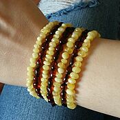 Украшения handmade. Livemaster - original item Bracelet `Striped` Baltic amber. Handmade.