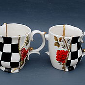 Посуда handmade. Livemaster - original item Porcelain mugs 
