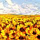 Пейзаж с подсолнухами. Картины. Палитра души.
Елена.. Интернет-магазин Ярмарка Мастеров.  Фото №2