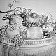 Заказать  ваза с фруктами, графика. Ковалевская Ангелина (картины). Ярмарка Мастеров. . Картины Фото №3