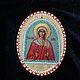 Icon of Holy  Martyr Larisa in the form of a medallion. Icons. Workshop 'IMAGE'. Online shopping on My Livemaster.  Фото №2