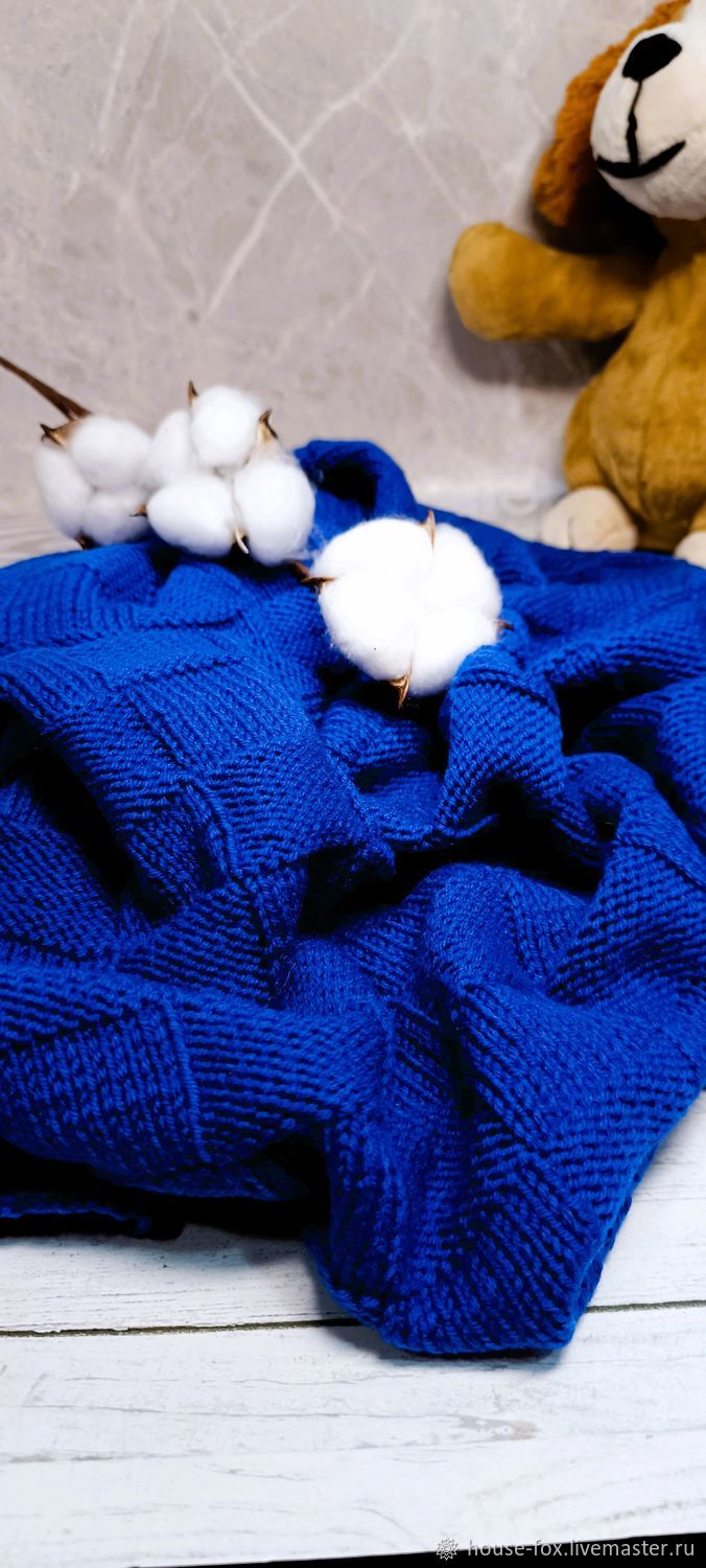 Пледы: Детский плед Василек ручной вязки в интернет-магазине на Ярмарке ...