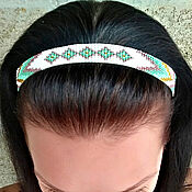 Украшения ручной работы. Ярмарка Мастеров - ручная работа Headband - elastic band made of beads in Boho style Ethnic Hair Hoop. Handmade.
