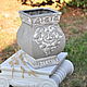 Order Concrete vase with a volume texture, the Lily of Provence, Vintage, Shabby. Decor concrete Azov Garden. Livemaster. . Pots1 Фото №3