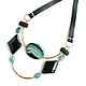 Necklace with chrysoprase and onyx, black necklace ' Melody in the forest'. Necklace. Irina Moro. My Livemaster. Фото №6