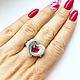 Кольцо с рубином и бриллиантами Heart of Ruby. Кольца. PURE DIAMONDS Jewelry. Ярмарка Мастеров.  Фото №4