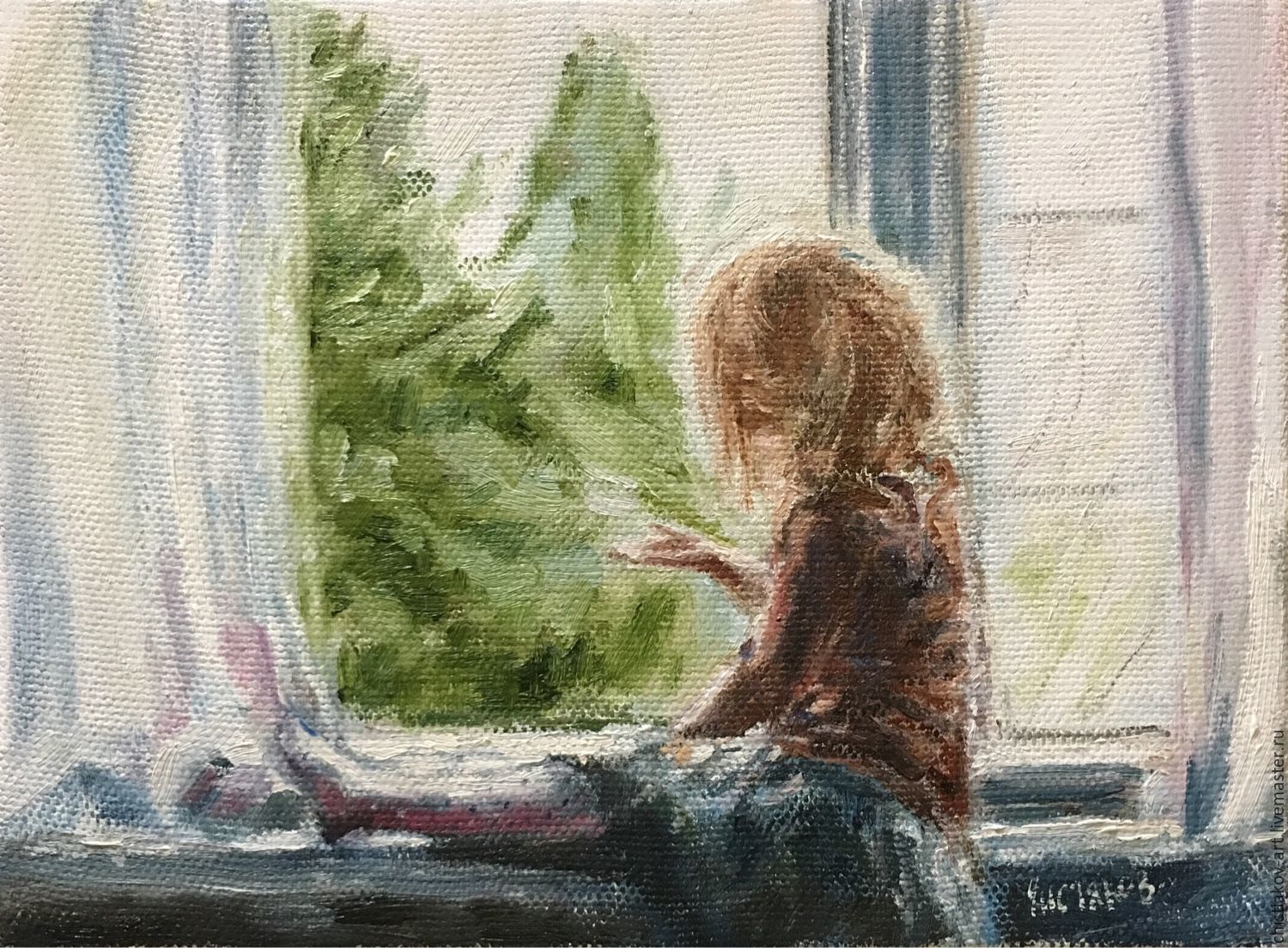 Девочка у окна картина
