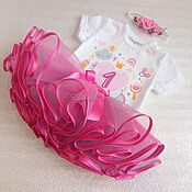 Dressy set skirt bows for 4-6 years