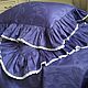 Bed linen made of satin-jacquard ' Blue fog'. Bedding sets. Linen fantasy. My Livemaster. Фото №5