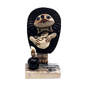 Куклы и игрушки handmade. Livemaster - original item hedgehog with apples. Microcomposition. Handmade.