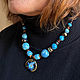 ГОЛУБОЙ РУЧЕЙ колье. Колье. Jewelry JY. Ярмарка Мастеров.  Фото №4