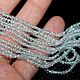Аквамарин 2,5мм нить 32см. Бусины. Beads. Интернет-магазин Ярмарка Мастеров.  Фото №2