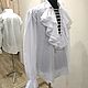Wedding cambric shirt with frills and lacing, Mens shirts, Ekaterinburg,  Фото №1
