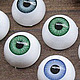 16мм Глаза кукольные (зеленые) 2шт. "2907", Фурнитура для кукол и игрушек, Москва,  Фото №1