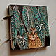 Order Sketchbook wood cover 16x16sm "Cat in forest". EVAG. Livemaster. . Notebooks Фото №3
