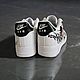 Кроссовки белые nike AF1, кастом, ручная роспись, формула 1, унисекс. Кроссовки. Olgavolgoart. Роспись одежды и обуви. Кастом. Ярмарка Мастеров.  Фото №9