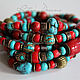 Very long necklace in ethnic style, coral turquoise Tibetan beads coconut. Beads2. Ritasdreams (ritasdreams). My Livemaster. Фото №5