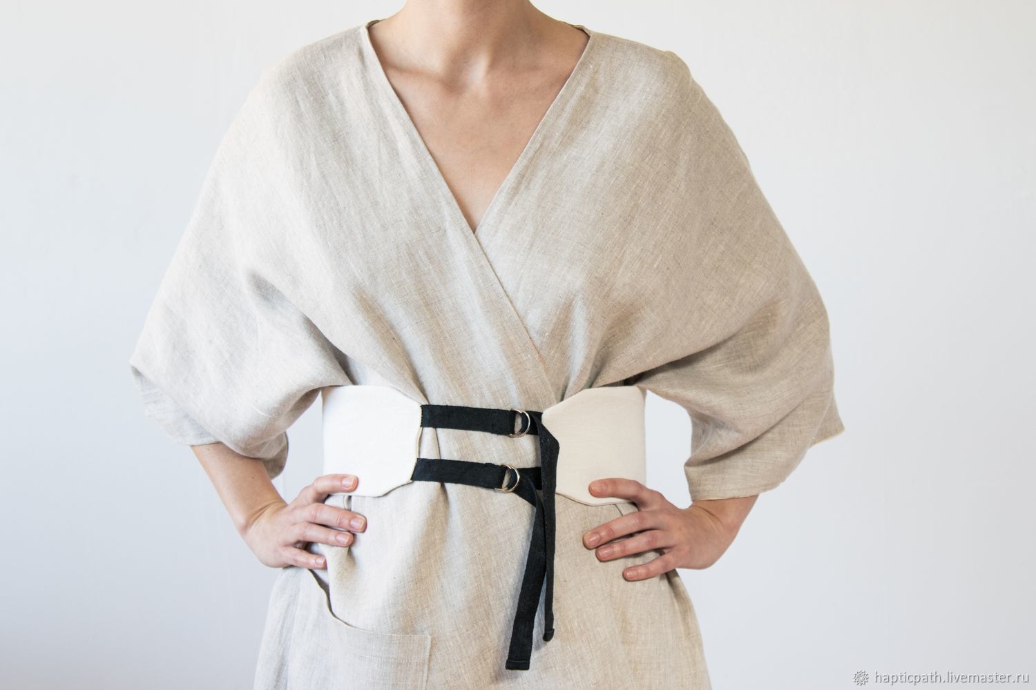 Платья: Льняное кимоно в интернет-магазине на Ярмарке Мастеров. 