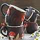 Кружка керамическая ручной работы,  Мухоморы. Кружки и чашки. Керамика от Светланы Федоровцевой (Зырянова) (keramika59). Ярмарка Мастеров.  Фото №6