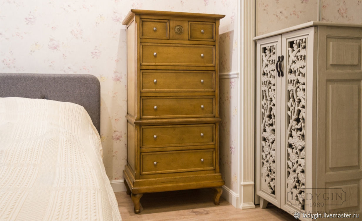 Деревянный комод с 7 ящиками винтаж прованс – заказать на Ярмарке ...