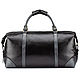 Leather travel bag 'Magnum' (black with gray), Travel bag, St. Petersburg,  Фото №1