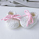 Un regalo a un recién nacido: Botines de Moxa para niña, blanco, Gift for newborn, Cheboksary,  Фото №1