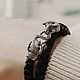 Bulls (Taurus) bracelet with a hook | Nickel silver | Braided leather, Braided bracelet, Moscow,  Фото №1