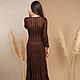 Dark brown Summer Knitted dress. Dresses. SHAPAR - knitting clothes. My Livemaster. Фото №4