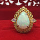 Fire Opal ring 13*9mm silver gold plated, Rings, Moscow,  Фото №1