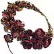 Amber Bordeaux. Choker, removable floral decor. Necklace. ms. Decorator. My Livemaster. Фото №4