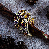 Серебряное кольцо со звездчатым рубином "Karmir khaghogh"