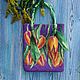 Bag felted 'Tulips', Classic Bag, Solnechnogorsk,  Фото №1