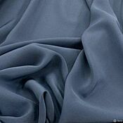 Материалы для творчества handmade. Livemaster - original item Fabric: Silk crepe de chine denim blue. Handmade.