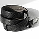 Python leather belt Black, width 2,9 cm. Straps. Two Starlings. My Livemaster. Фото №5