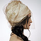 Evening turban hat hijab head wrap millinery with net and Pearls. Caps. TURBAN SVS. My Livemaster. Фото №5