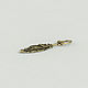 Серьга Feather Earring Brass. Одиночная серьга. The Vale of Tears. Интернет-магазин Ярмарка Мастеров.  Фото №2