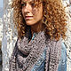 Шаль "Клетка". Шали. Knit Factory. Ярмарка Мастеров.  Фото №4