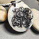  Awakening-lacquer painting in the style of a Tattoo on mother-of-pearl. Pendant. lacquer miniature. My Livemaster. Фото №6