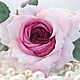 Брошь Роза из шёлка, цветок из ткани, цветы, Брошь-булавка, Новосибирск,  Фото №1