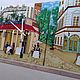 Часы панно Улочки Парижа. Триптих. Часы классические. Светлана Акварели на стекле. Ярмарка Мастеров.  Фото №5