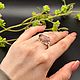 Серебряное кольцо с лепидолитом. Кольца. Мастерская Орловых-Авторские изделия. Ярмарка Мастеров.  Фото №9
