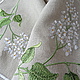 Napkin for Breakfast with embroidery `White lilac` 
`Sulkin house` embroidery workshop
