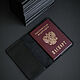 Заказать Обложка на паспорт черная из тонкой мягкой натуральной кожи. Plan A Leather. Ярмарка Мастеров. . Обложка на паспорт Фото №3