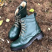 Обувь ручной работы handmade. Livemaster - original item Shoes: Vogue green leather black sole. Handmade.