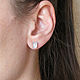 Silver Moonstone Earrings in Silver, adult earrings. Stud earrings. Irina Moro. My Livemaster. Фото №5